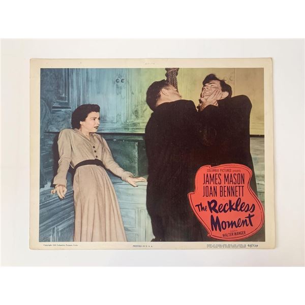 The Reckless Moment original 1949 vintage lobby card
