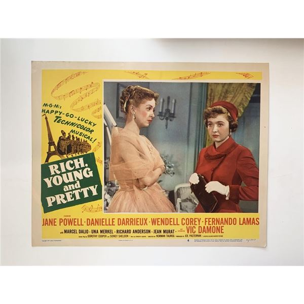 Rich, Young and Pretty original 1951 vintage lobby card