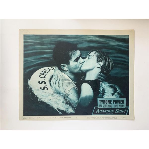 Abandon Ship! original 1957 vintage lobby card