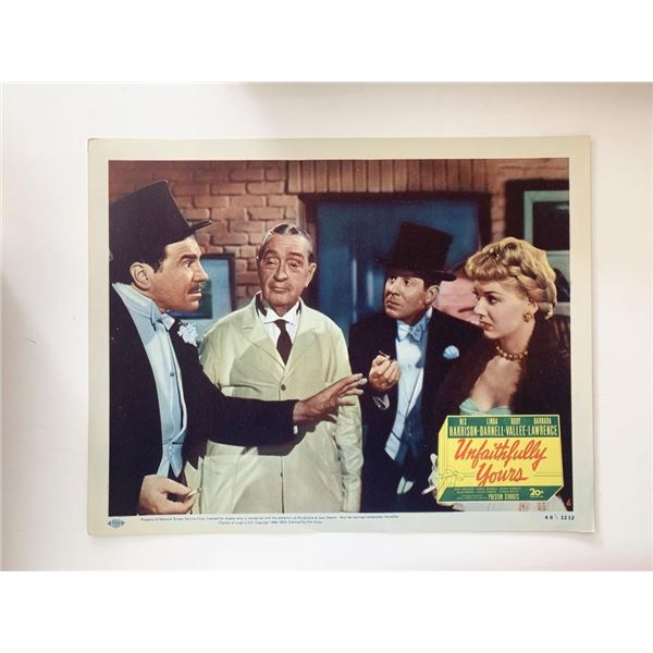 Unfaithfully Yours original 1948  vintage lobby card