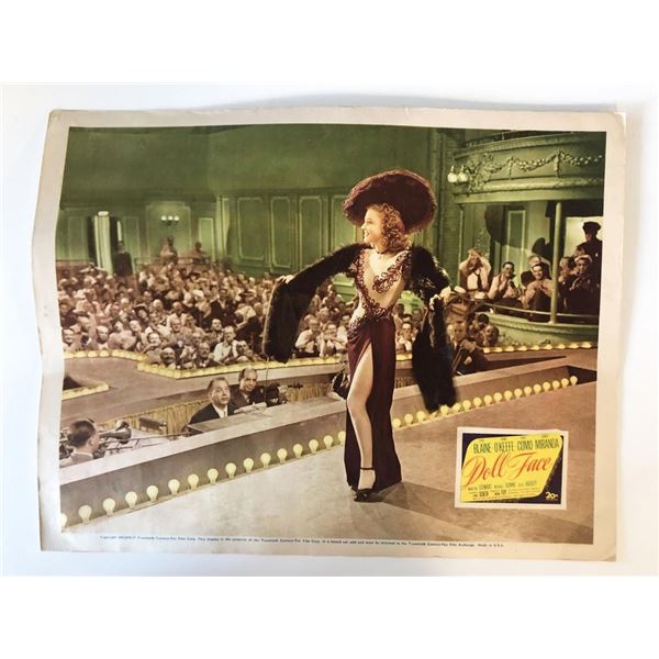 Doll Face original 1945 vintage lobby card
