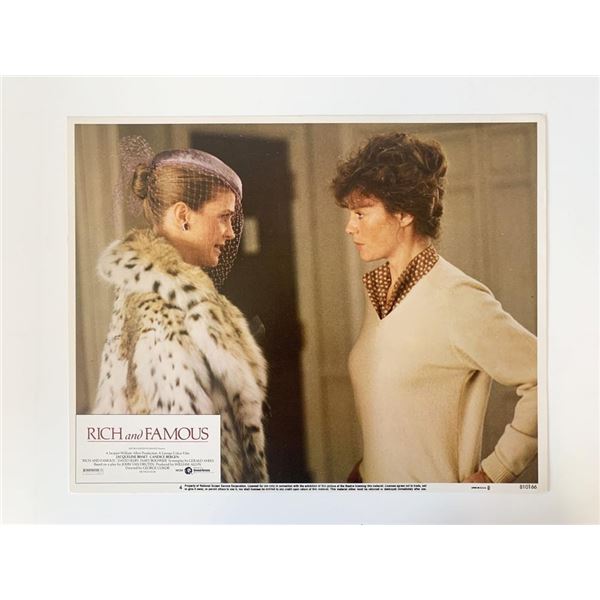 Rich and Famous original 1981 vintage lobby card