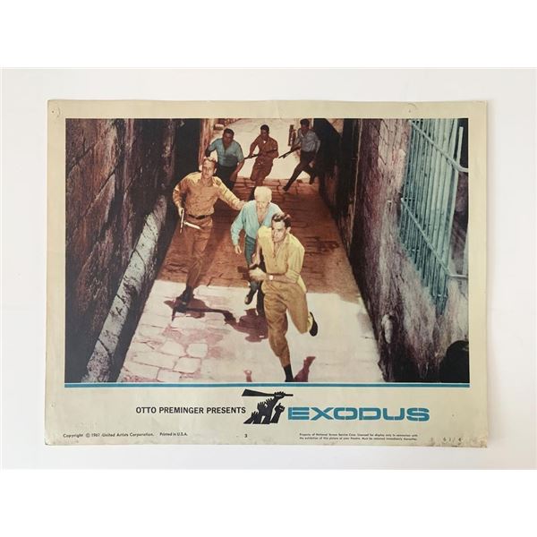 Exodus original 1961 vintage lobby card
