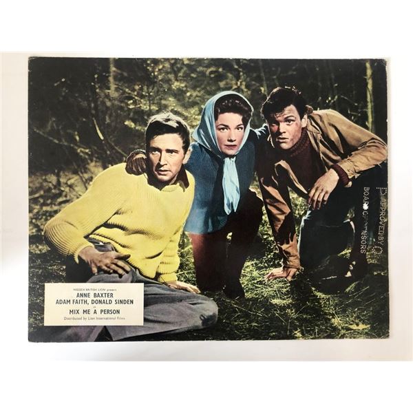 Mix Me a Person original 1962 vintage lobby card