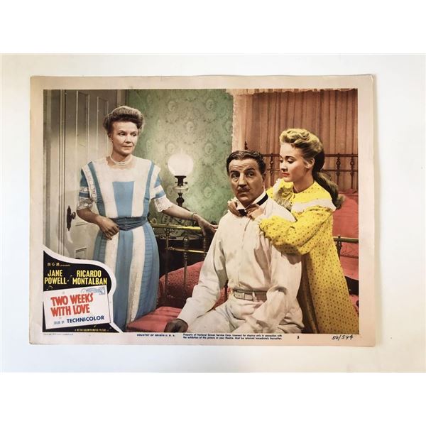 Two Weeks with Love original 1950 vintage lobby card