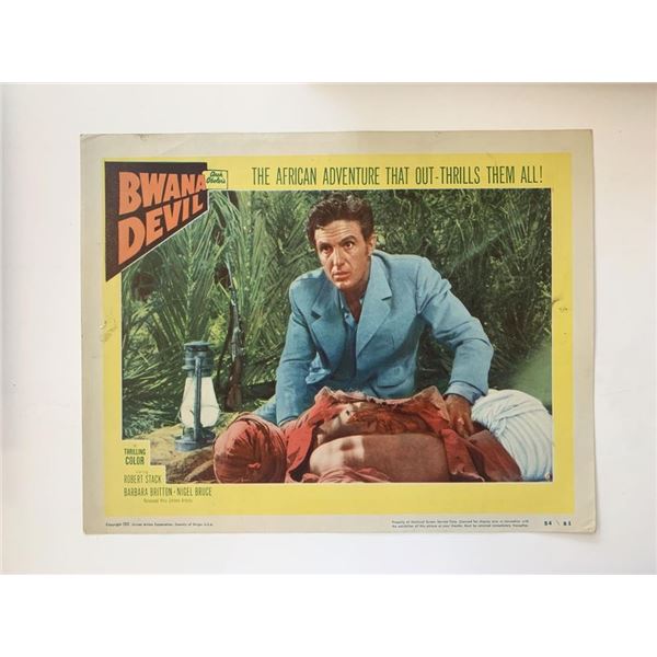 Bwana Devil original 1954 vintage lobby card
