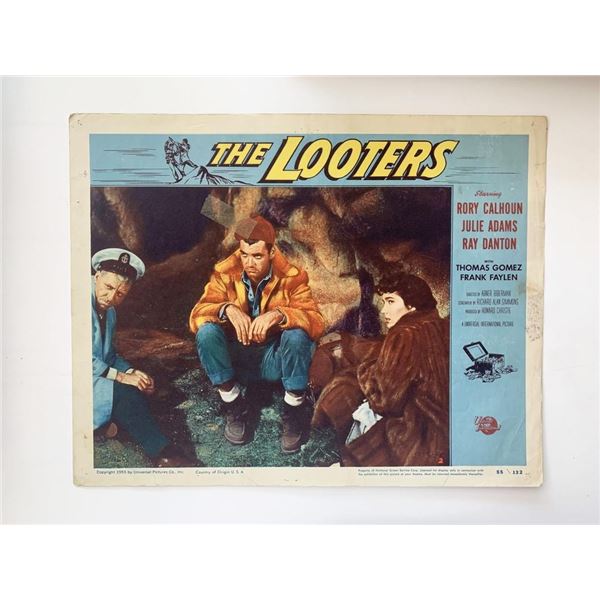 The Looters original 1955 vintage lobby card