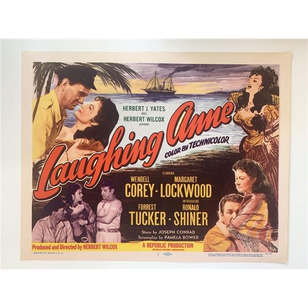 Laughing Anne original 1954 vintage lobby card