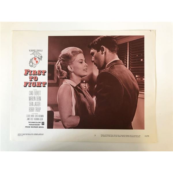 First to Fight original 1967 vintage lobby card