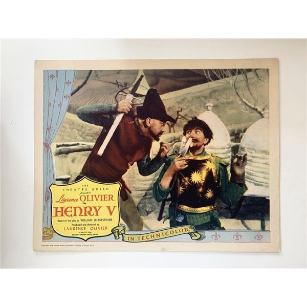 Henry V  original 1948 vintage lobby card