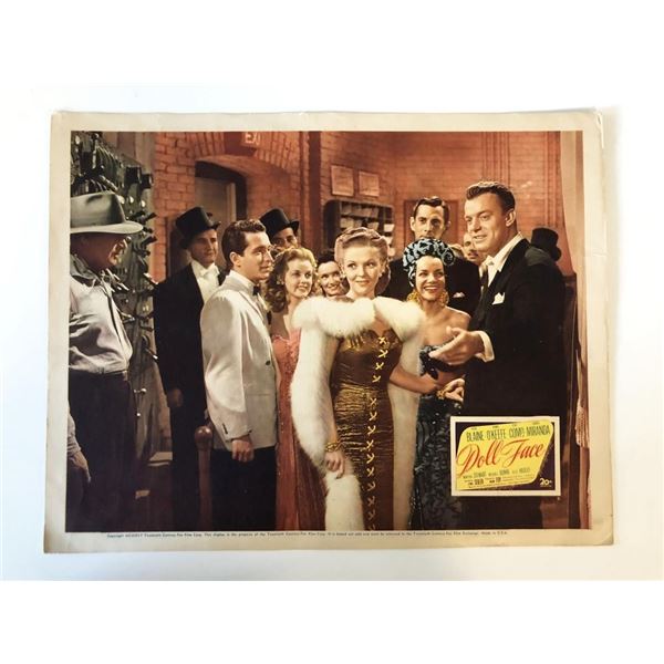 Doll Face original 1945 vintage lobby card