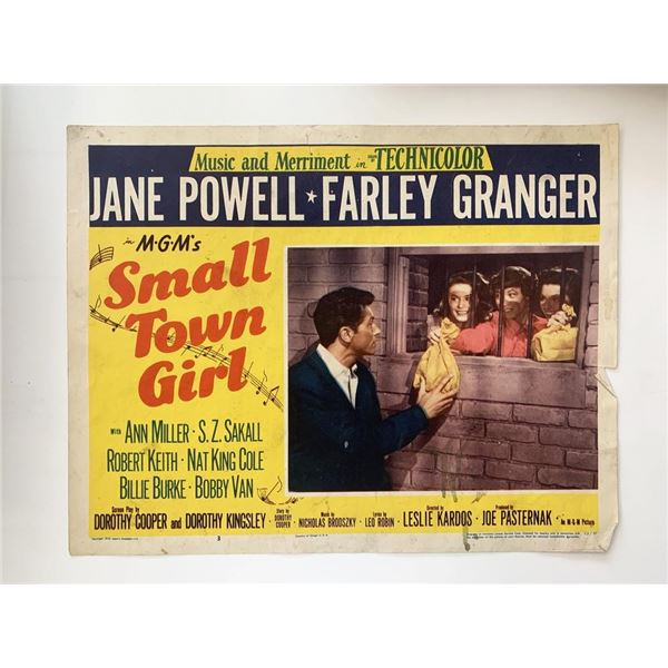 Small Town Girl original 1953 vintage lobby card