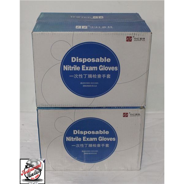 CASES OF ZZ DISPOSABLE NITRIL EXAM GLOVES MEDIUM