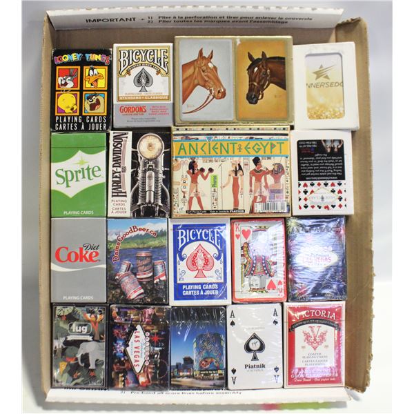 FLAT OF SEALED PLAYING CARDS