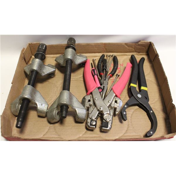 HEAVY DUTY STRUT SPRING COMPRESSORS+TOOLS