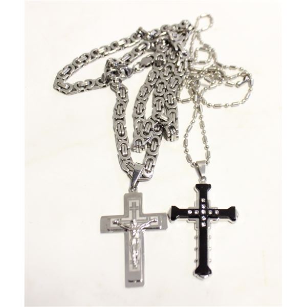 2 CROSS MEN NECKLACES