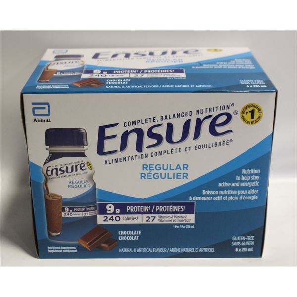 CASE OF ENSURE 6 X 235 ML CHOCOLATE