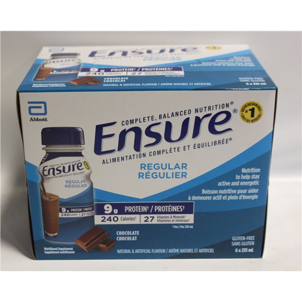 CASE OF ENSURE 6 X 235 ML CHOCOLATE