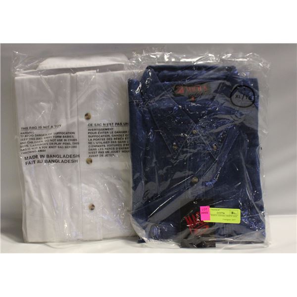 MEN'S SHIRTS 1DENIM 1WHITE SIZE XL