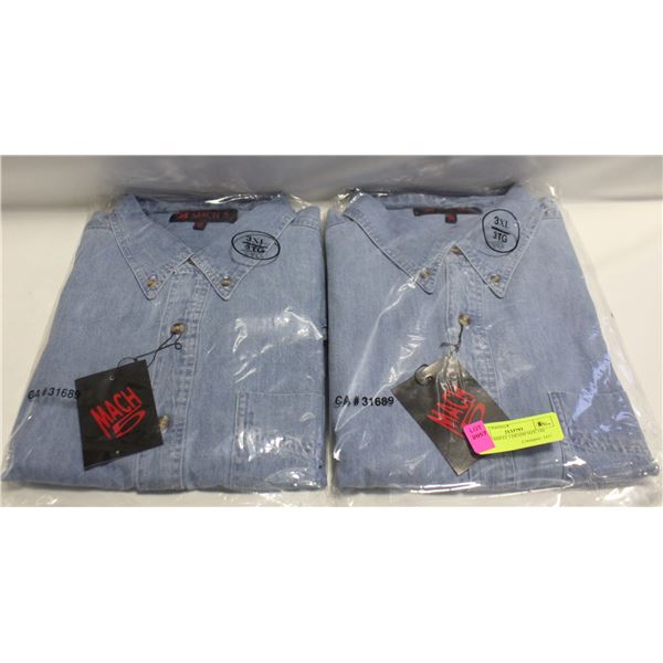 MEN'S SHIRTS 2 DENIM SIZE 3XL