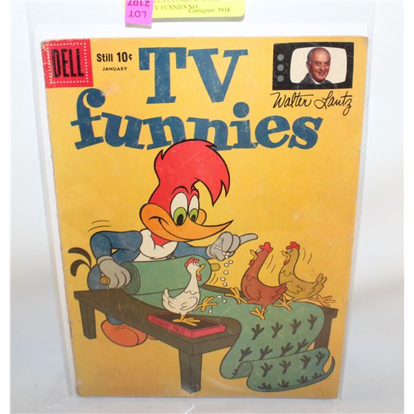 DELL 10 CENT COMIC WALTER LANTZ TV FUNNIES NO.