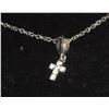 Image 1 : SILVER TONE NECKLACE WITH CROSS PENDANT