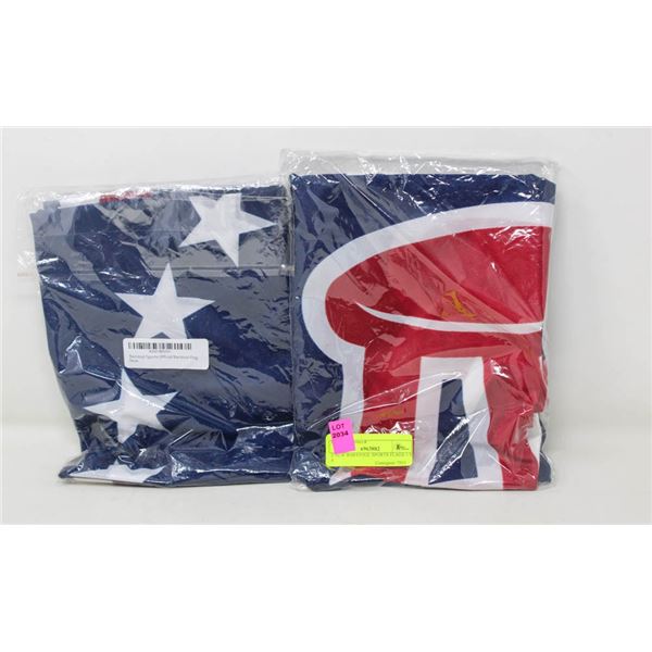 2 NEW BARSTOOL SPORTS FLAGS 3 X 5