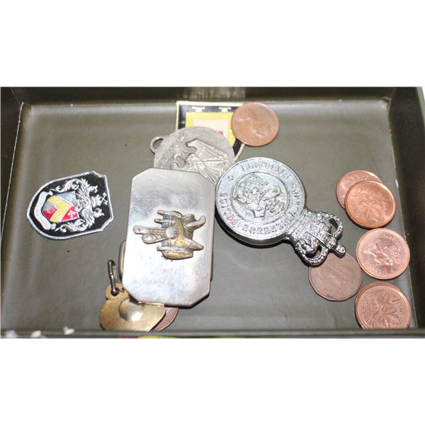 BOX OF COINS & ASSTD