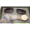 Image 1 : LONGINES WATCH, VINTAGE SUNGLASSES & PINS