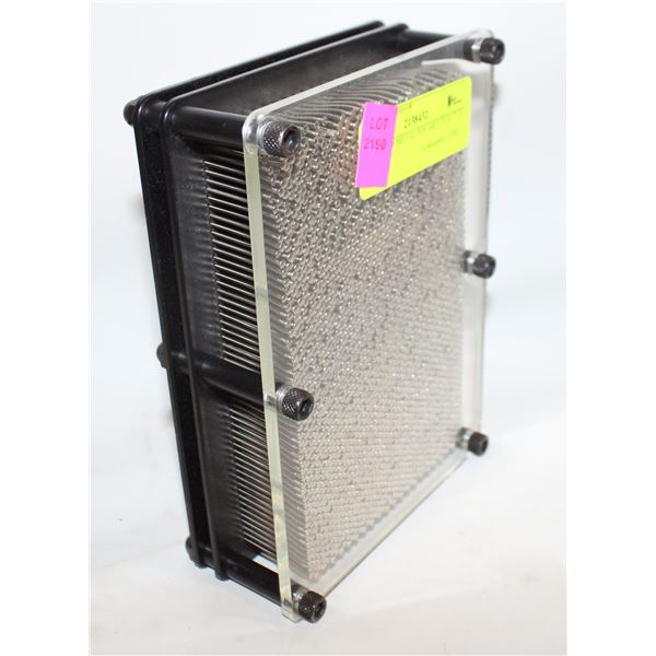 RETRO 3D METAL PIN ART TOY 7" X 5"