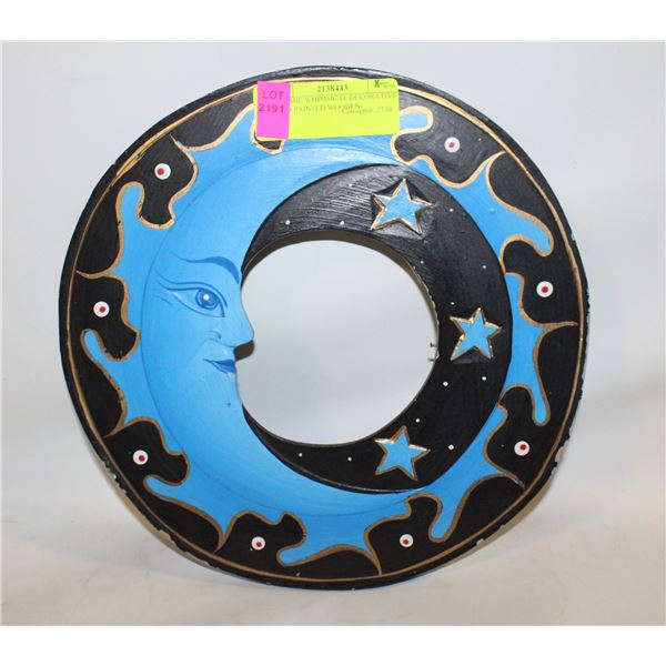 VINTAGE WHIMSICAL DECORATIVE HAND PAINTED WOODEN-