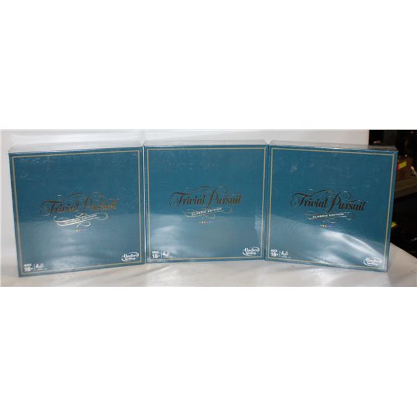 3 NEW TRIVIAL PERSUIT BOARD GAMES SEALED