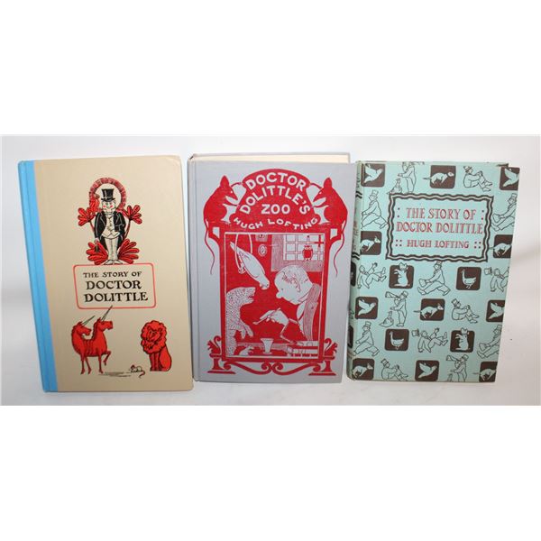 VINTAGE "DR. DOOLITTLE" HARDCOVER BOOKS- SET OF 3