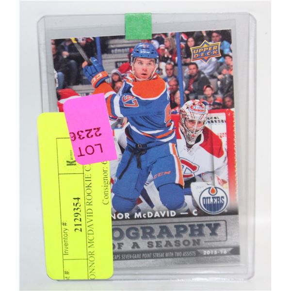 CONNOR MCDAVID ROOKIE CARD