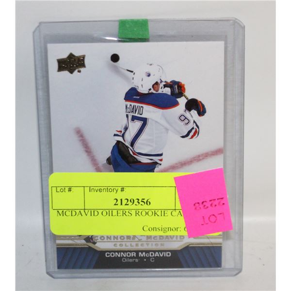 MCDAVID OILERS ROOKIE CARD