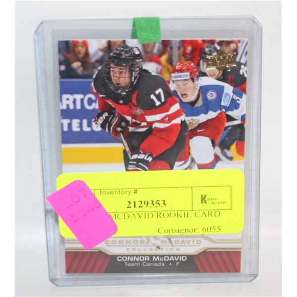 CONNOR MCDAVID ROOKIE CARD