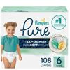 Image 1 : NEW REPACKED 108 DIAPERS PAMPERS PURE SIZE 6
