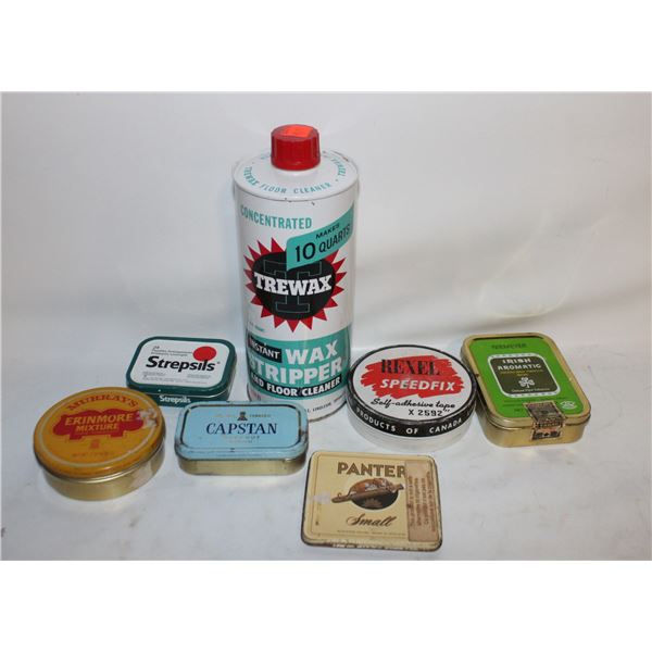 VINTAGE COLLECTORS TINS TOBACCO + ASSORTED BRANDS