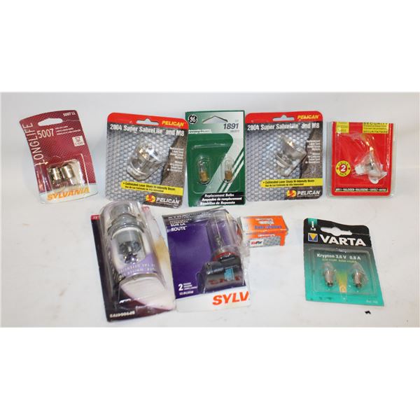 NEW HEADLIGHT BULBS , OTHER BULBS LOT