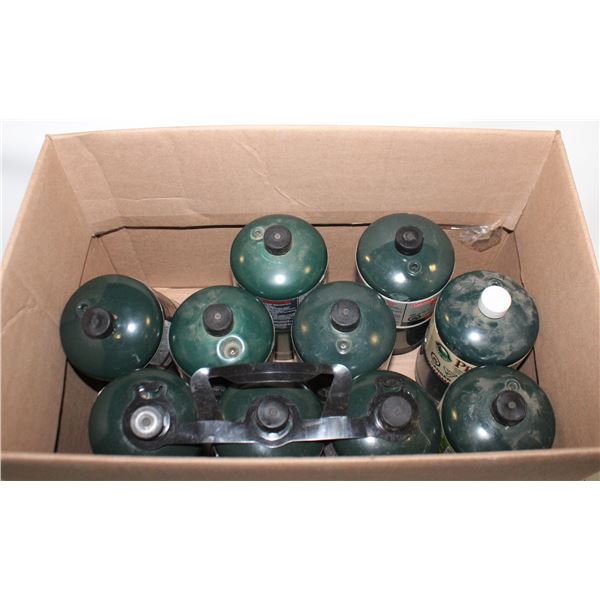 BUNDLE OF PARTIAL PROPANE BOTTLES(SOME HALF FULL &