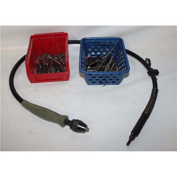 ROTARY TOOL FLEXIBLE SHAFT PLUS MANY BITS
