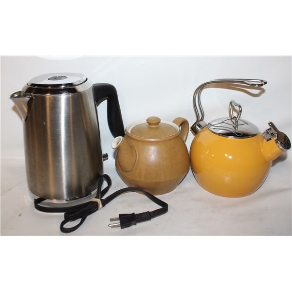 ENAMEL ON STEEL TEA KETTLE & ELECTRIC KETTLE