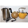 Image 1 : ENAMEL ON STEEL TEA KETTLE & ELECTRIC KETTLE
