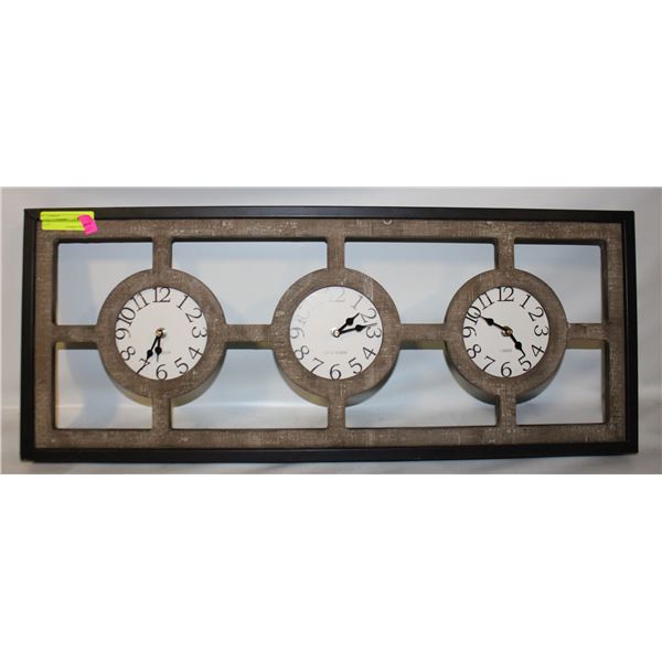 DECORATIVE WALL CLOCK 30 1/2" W X 12" H