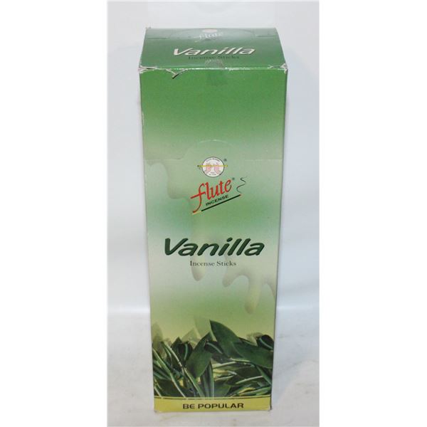 CASE OF 25 BOXES OF FLUTE VANILLA INCENSE