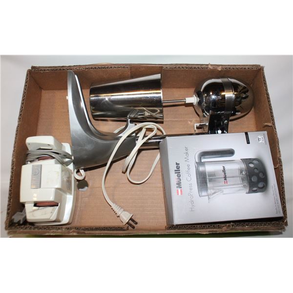 SALTON DRINK MIXER, HYDROPRESS COFFEE MAKER &