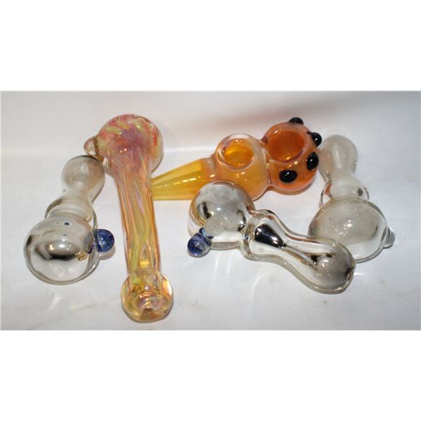 5 GLASS PIPES