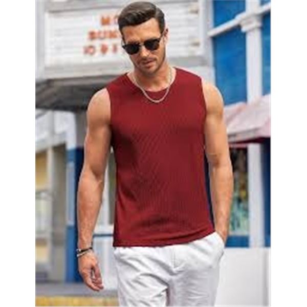 NEW COOFANDY XXL RED TANK TOP