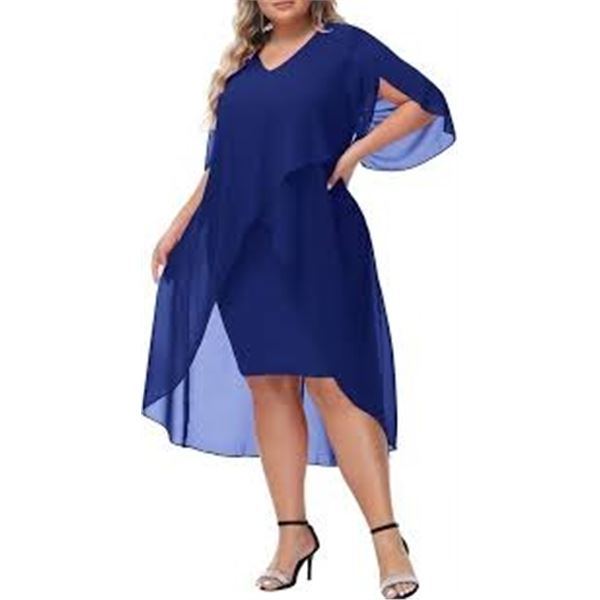 NEW HANNA NIKOLE 22W BLUE DRESS