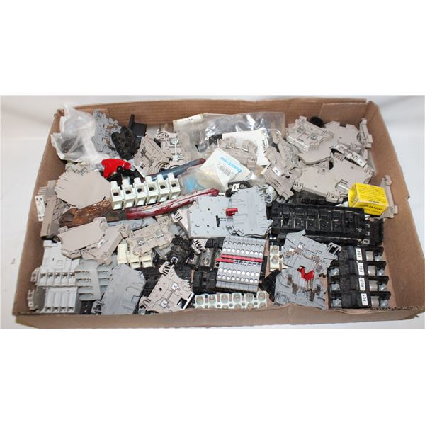 TRAY OF ASSORTED ELECTRICAL SUPPLIES